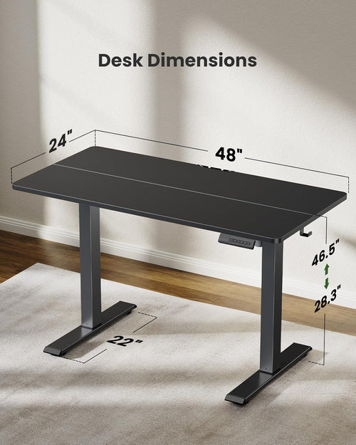 Standing Desk Adjustable Height Stand up Home Office Desk, 48X24 Inch