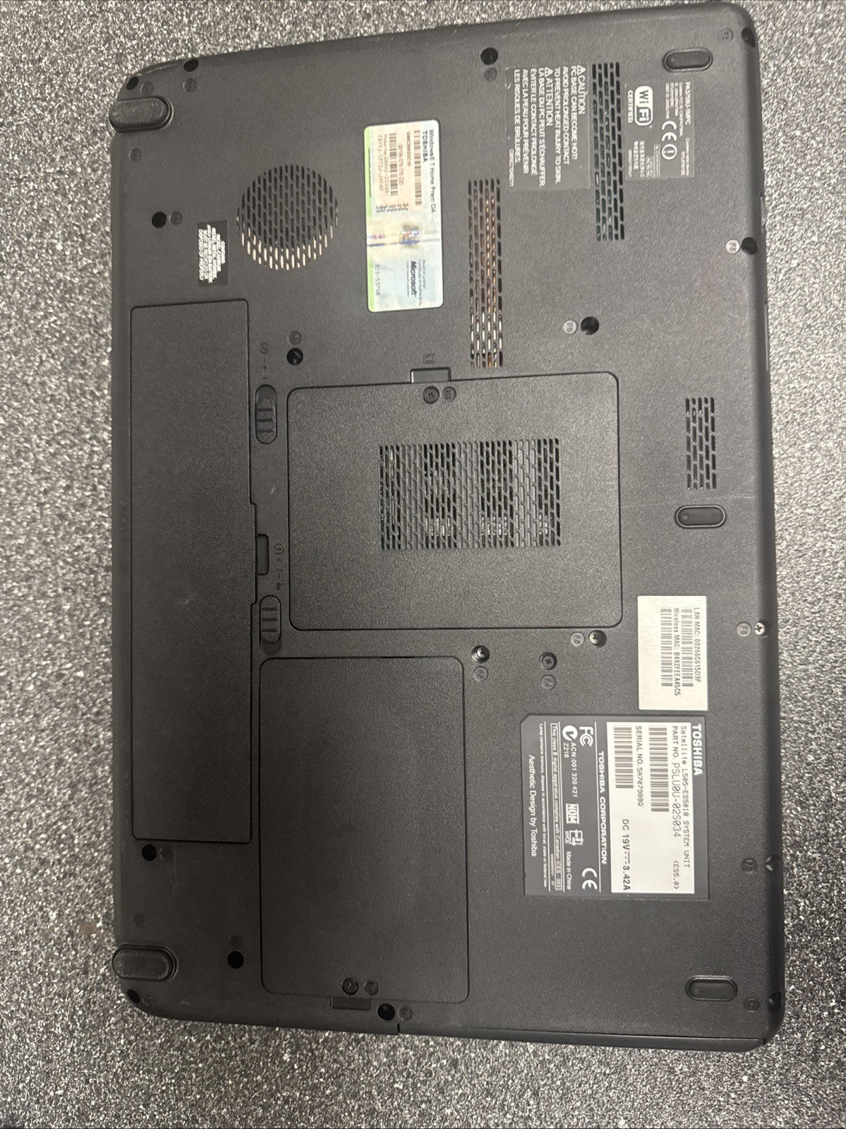 Toshiba Satellite L505-ES5018 Laptop BATTERY NOT TESTED!