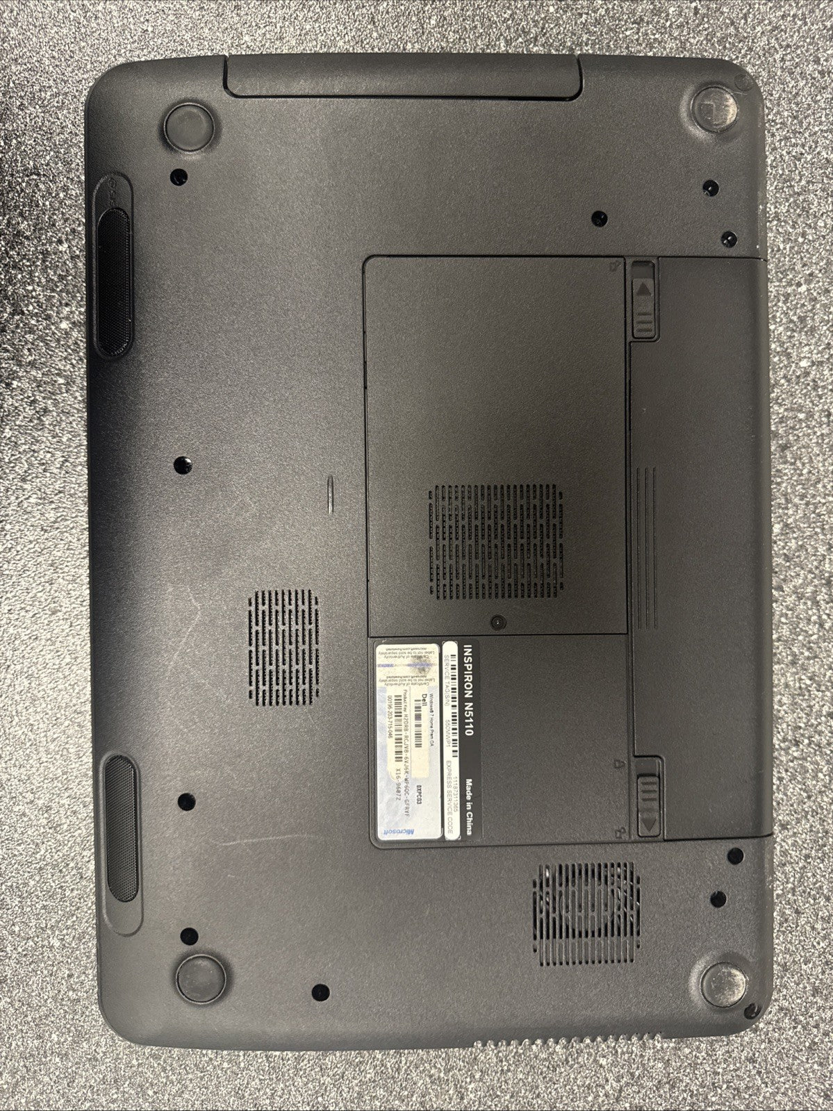 Dell Inspiron N5110 15" Laptop i5-2410M 2.30GHz BATTERY NOT TESTED!!!!!