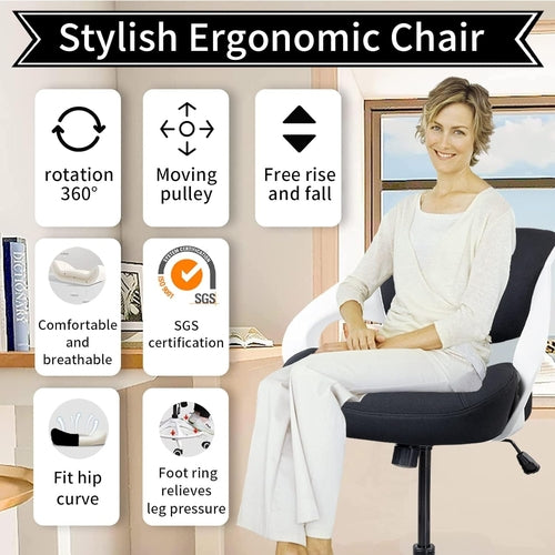 Ergonomic Drafting Chair,Standing Computer Desk Chair,Foot Ring,Lumbar