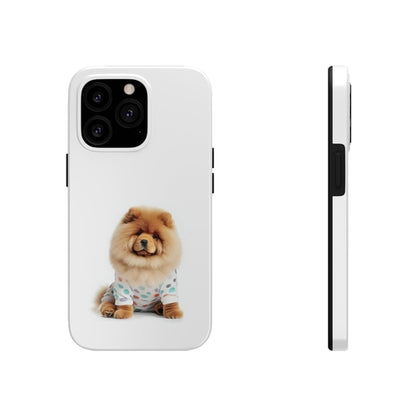 Fluffy Chow Chow Dog Touch Case for iPhone with Wireless Charging