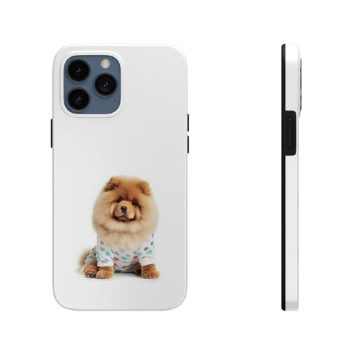 Fluffy Chow Chow Dog Touch Case for iPhone with Wireless Charging
