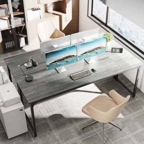 Computer Desk, 80 Inch Office Desk, Gaming Desk with Storage, Writing
