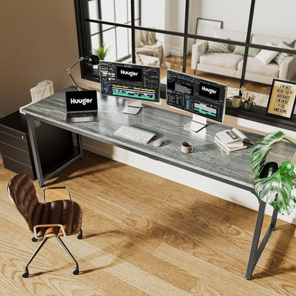 Computer Desk, 80 Inch Office Desk, Gaming Desk with Storage, Writing