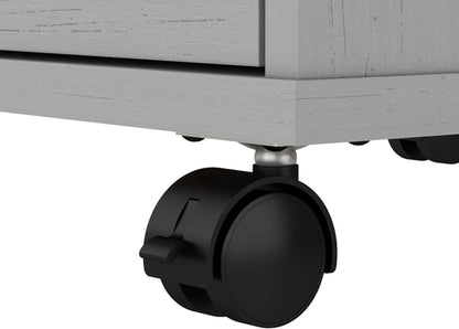 Bush Furniture Key West 2 Drawer Rolling File Cabinet in Cape Cod Gray
