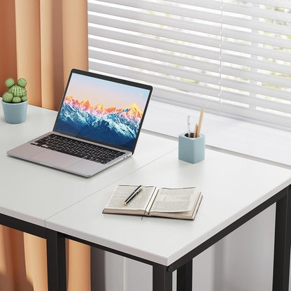 Computer Desk 40 Inches with 2-Tier Shelves Sturdy Home Office Desk