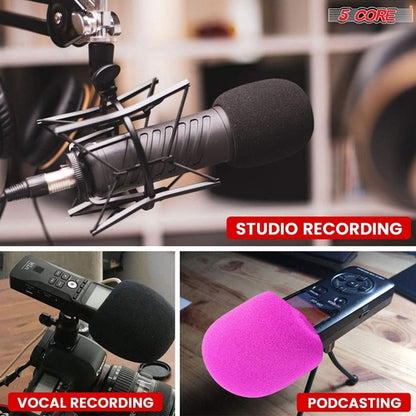 5Core Microphone Cover Soft Foam Mic Windscreen Windproof Sponge for