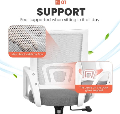 Office Chair Computer Desk Chair Gaming Ergonomic Mid Back Cushion