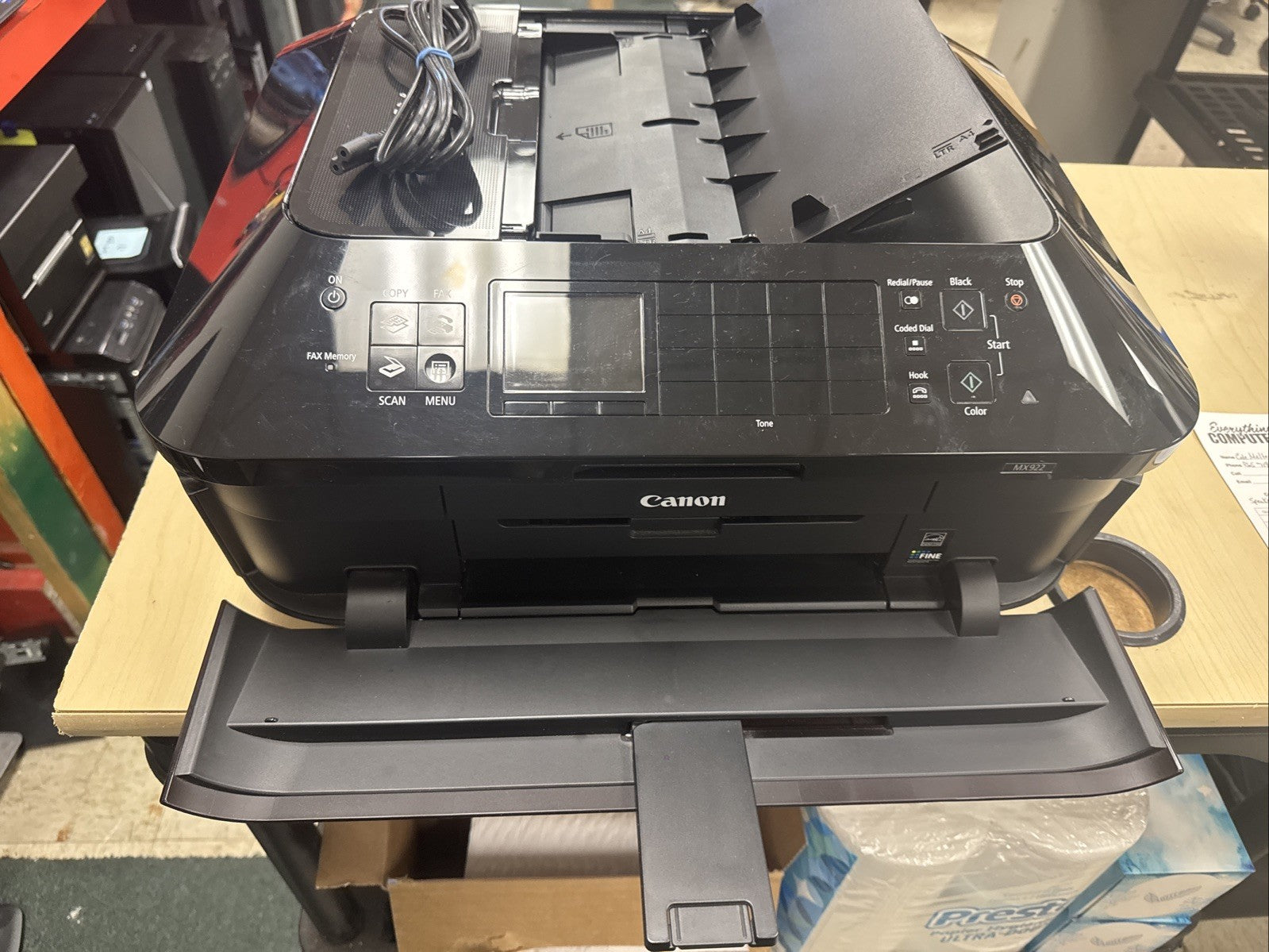 Canon PIXMA MX922 Wireless All-In-One Color Inkjet Printer W/INK Page Count 2550