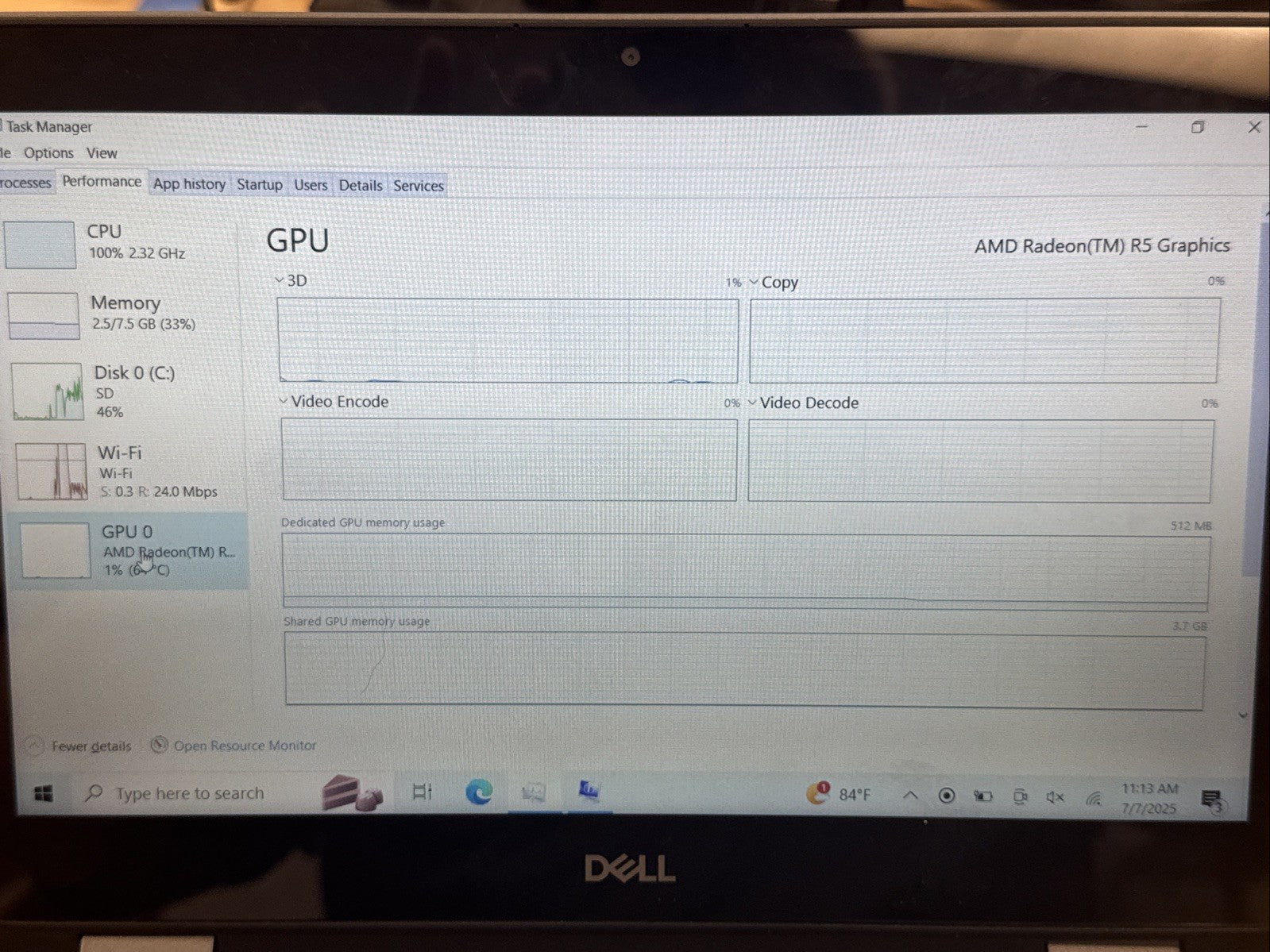 Dell Inspiron 11 3195,  2 in 1,  120GB 8GB AMD R5, BAD HINGE AND SCRATCHES ON IT