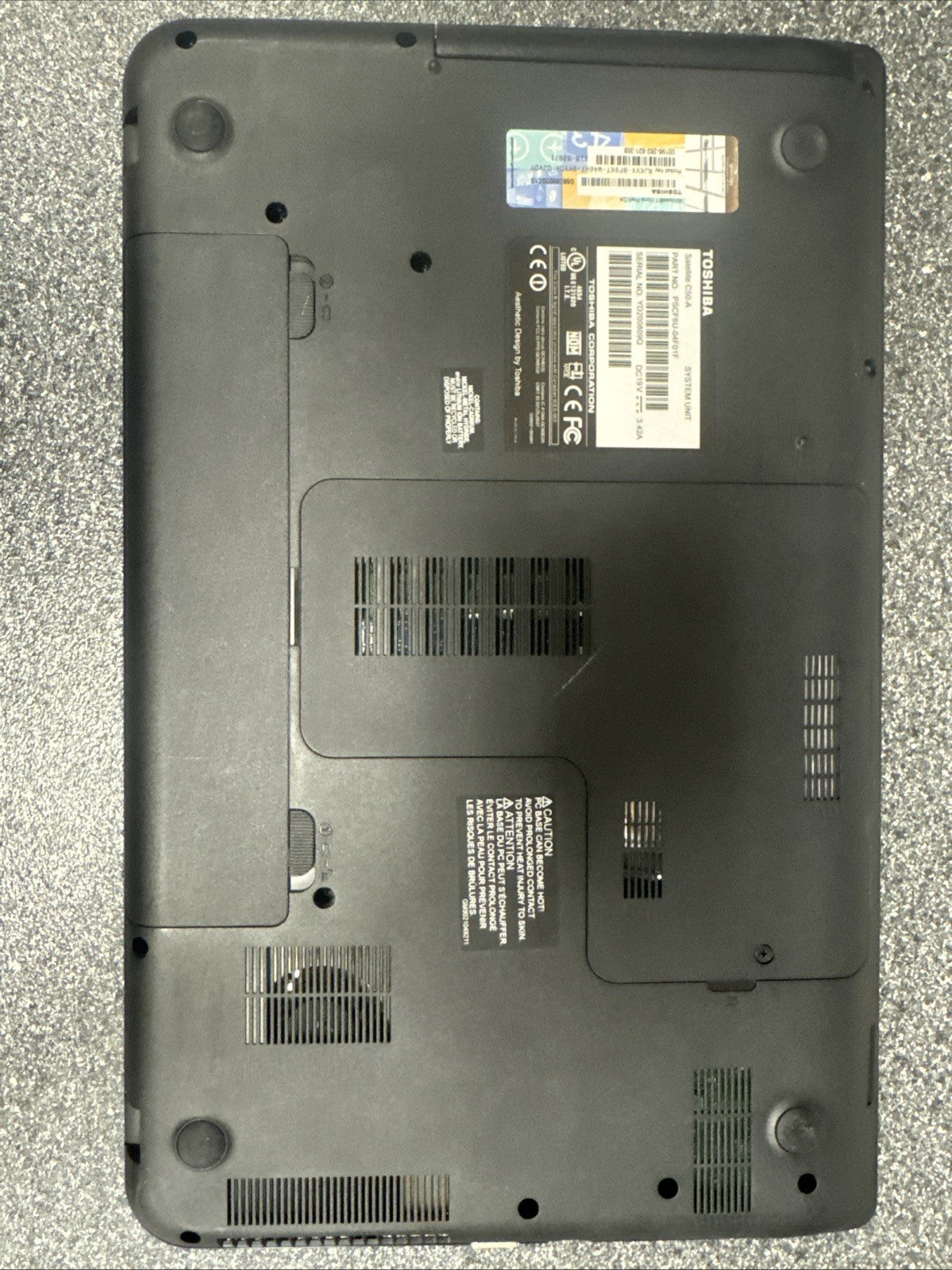 Toshiba Satellite C50-A Intel BATTERY IS DEAD!