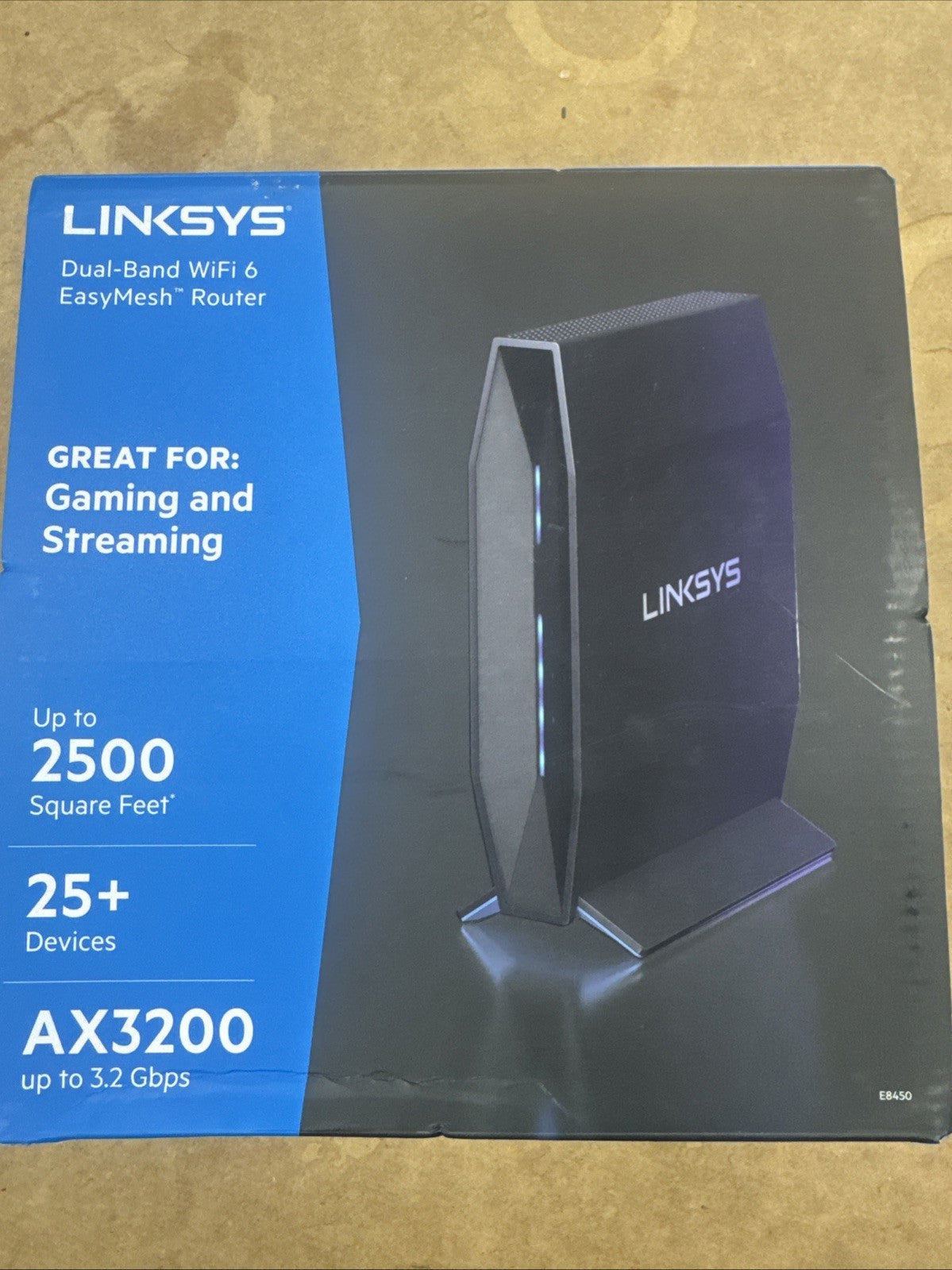 Linksys E8450 AX3200 Dual-Ban Wi-Fi 6 Router Open Box