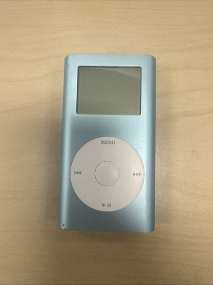 Apple iPod mini A1051 4GB 2nd Generation Blue/Turquoise M9802LL/A WORKS **READ**
