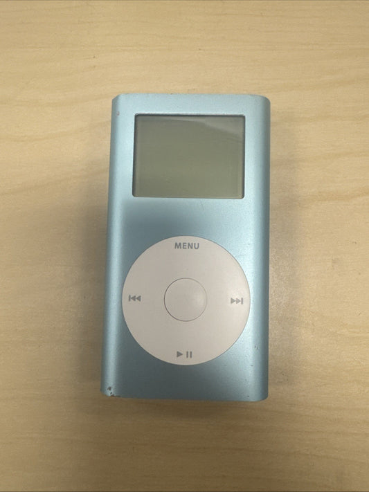 Apple iPod mini A1051 4GB 2nd Generation Blue/Turquoise M9802LL/A WORKS **READ**