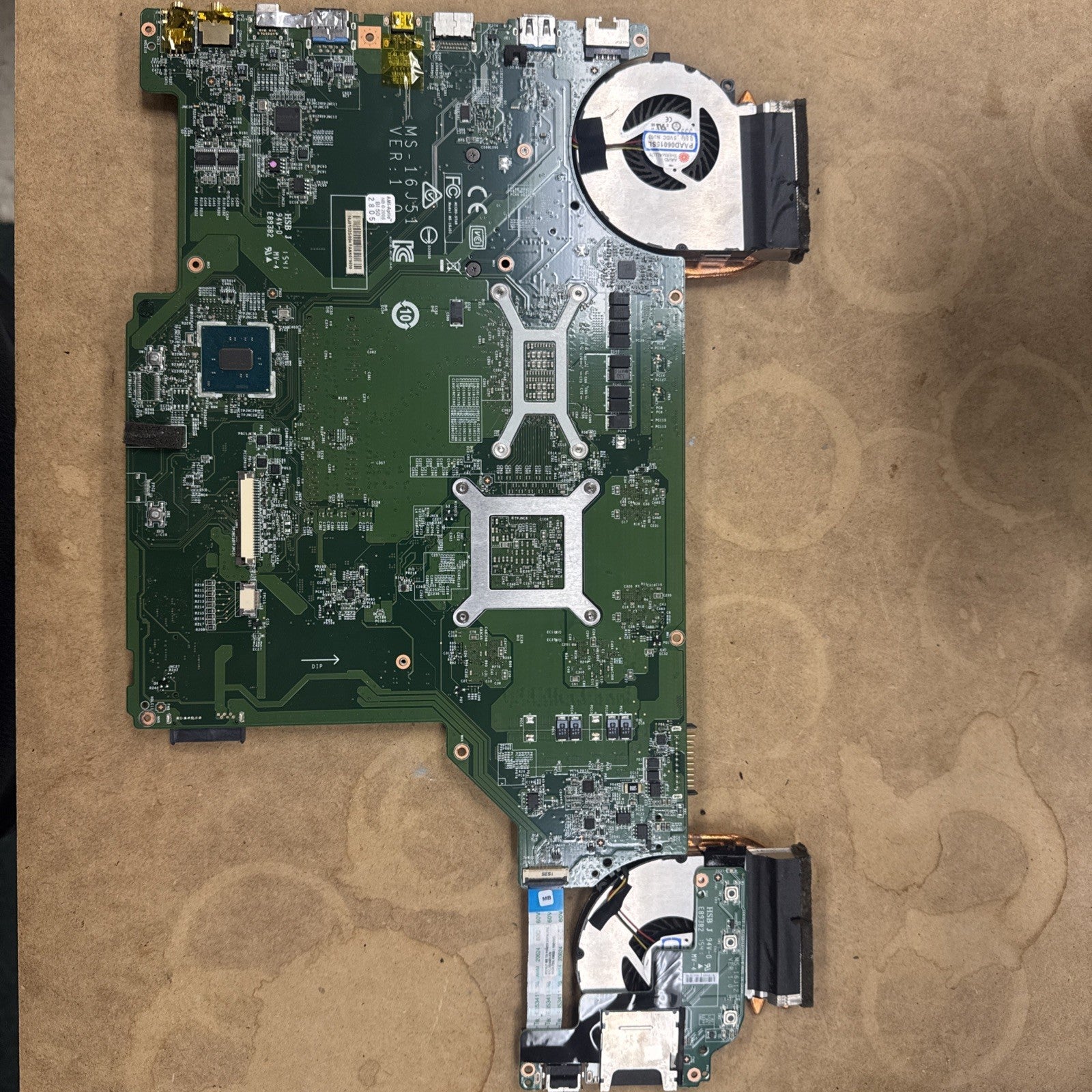 MSI GL72VR MS-1795 Mobo MS-16J51  I7-6700HQ CPU GTX With cooler/daughter board