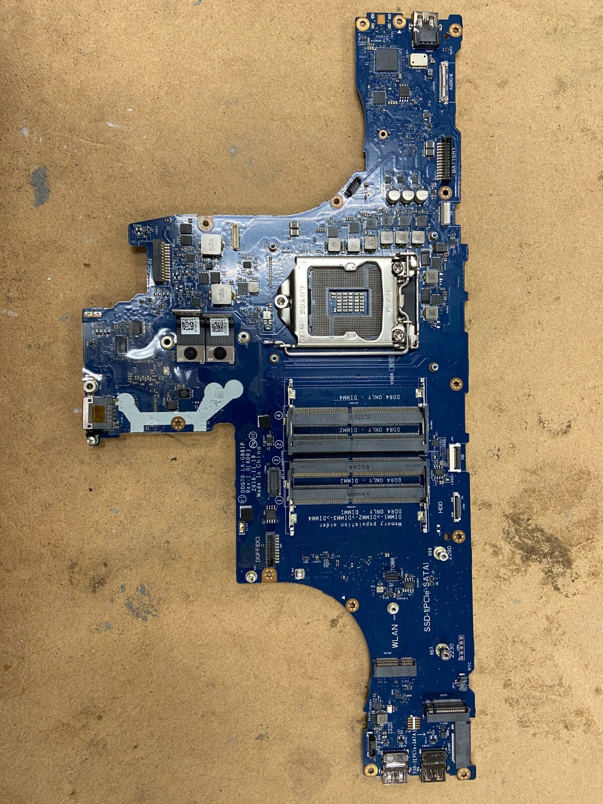 DELL ALIENWARE AREA 51M Intel LA-G881P LAPTOP MOTHERBOARD F1CCX 0F1CCX *READ*