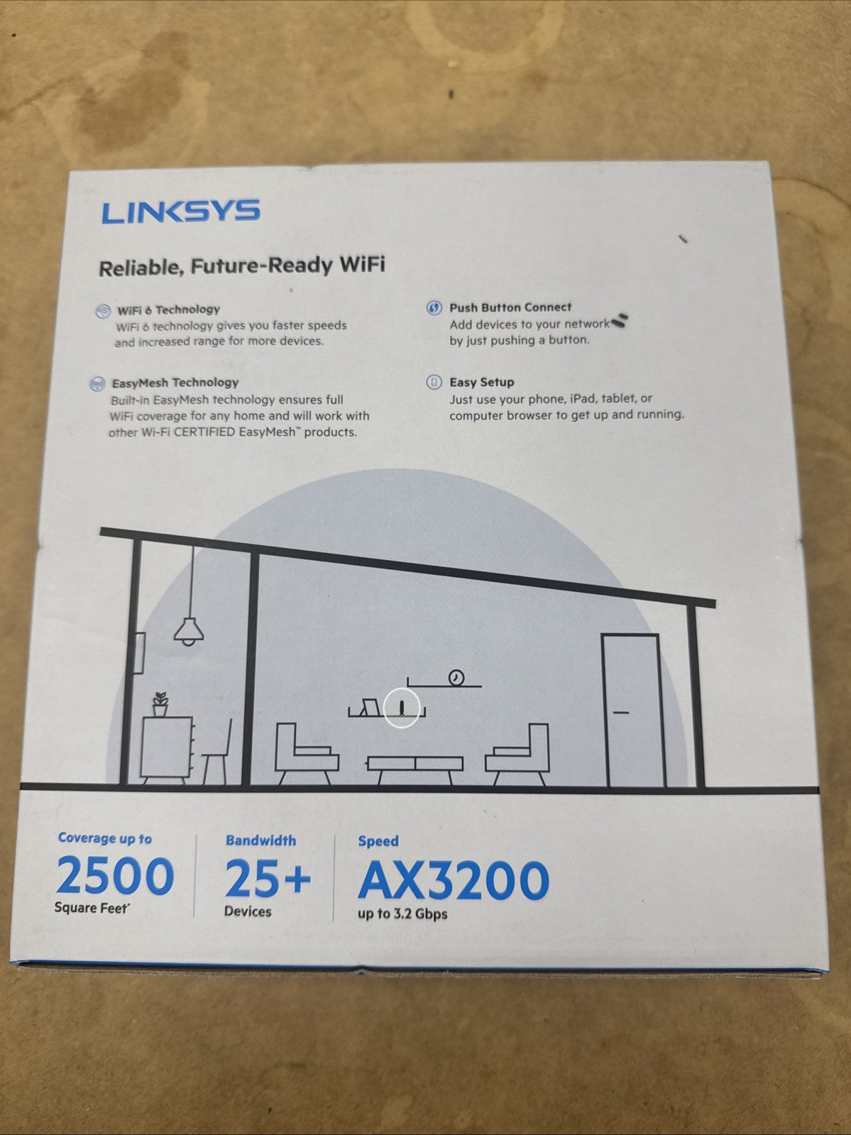 Linksys E8450 AX3200 Dual-Ban Wi-Fi 6 Router Open Box
