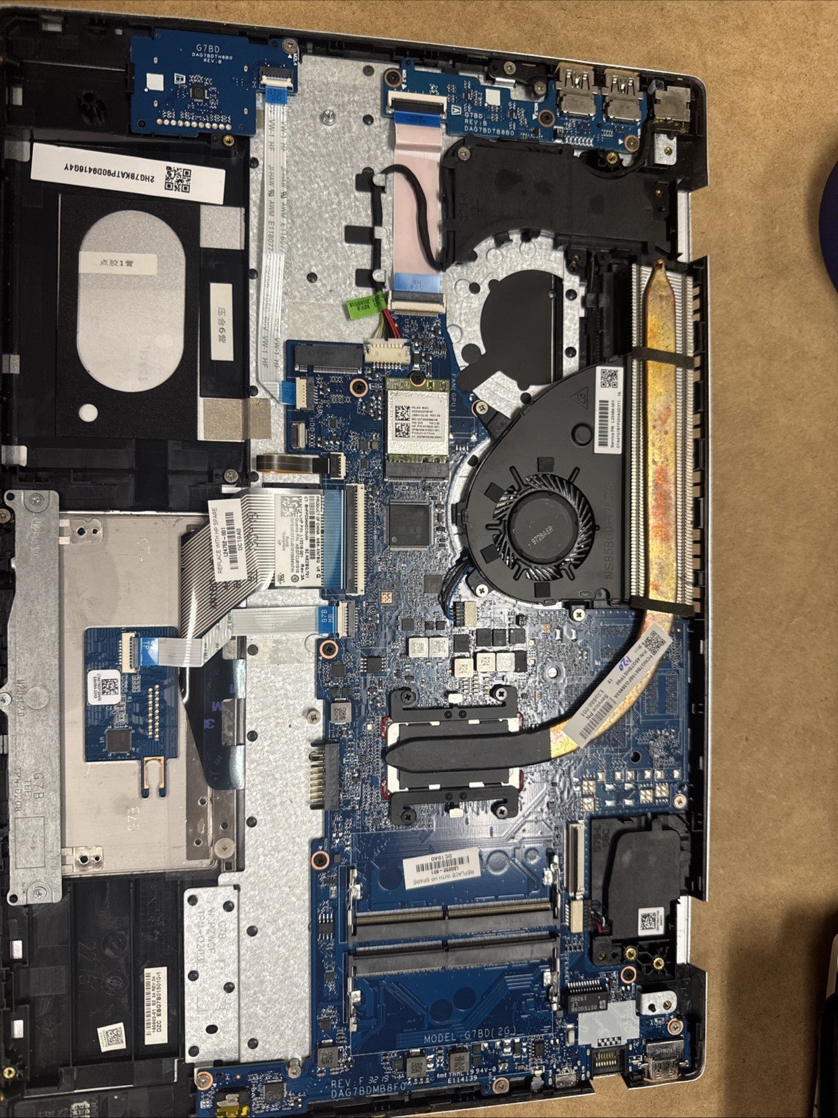 GENUINE HP 17-CN0013DX 17-C0000 PALMREST W/ TOUCHPAD 701976-211 With Motherboard
