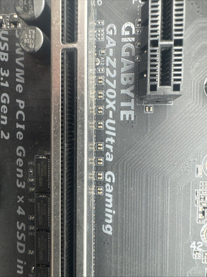 Gigabyte GA-Z270X-Ultra Gaming Motherboard BENT PINS AND MORE, DOESNT BOOT!!!