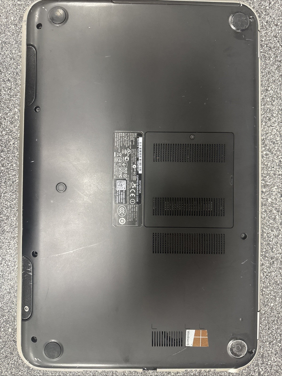 Dell 15z5523 Touchscreen 15.6" i5-3317u 1.7GHz BATTERY NOT TESTED AND SCRATCHES