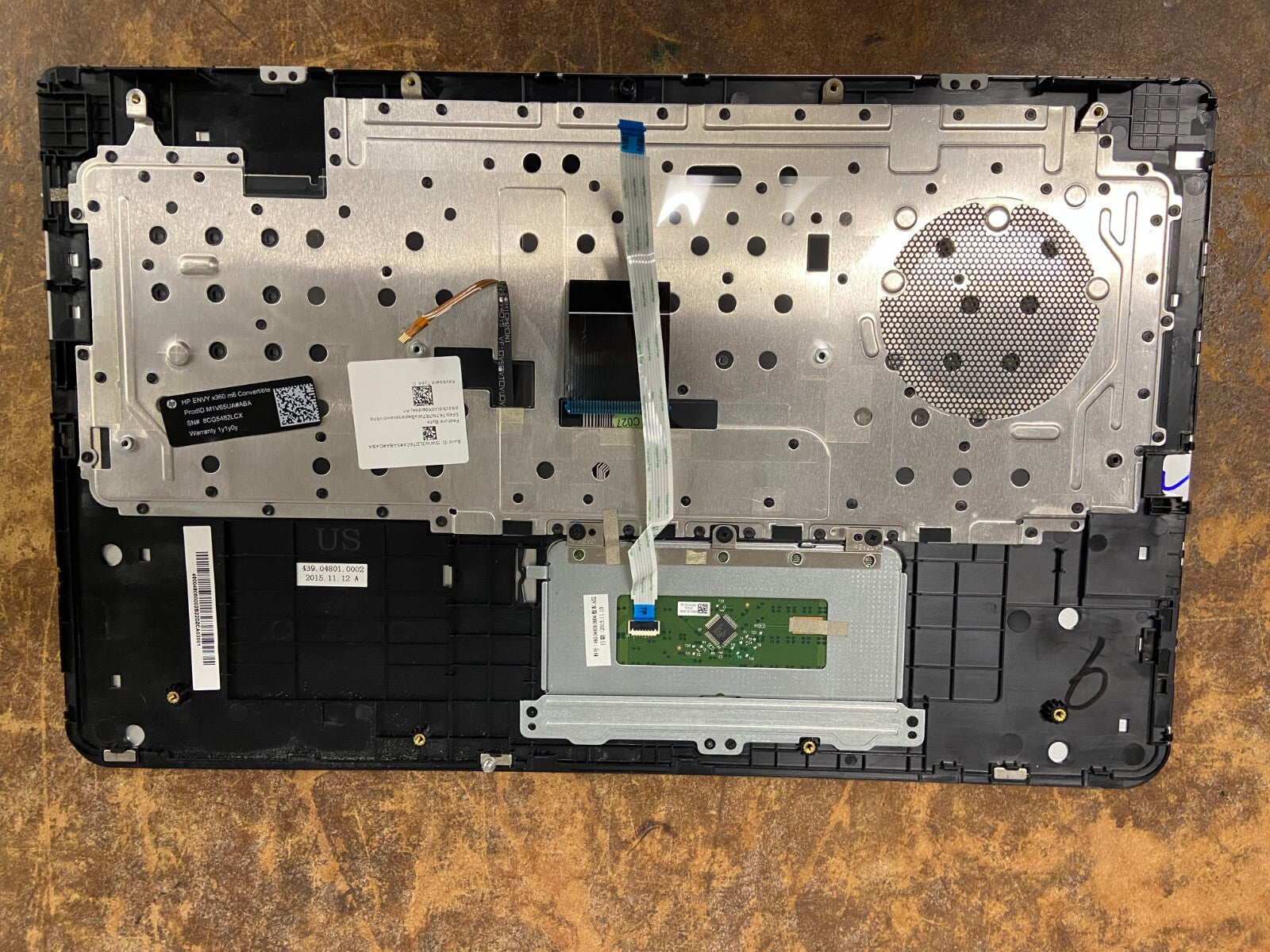 HP ENVY X360 M6-W 15-W Palmrest Keyboard & Touchpad Backlit 807526-001 GRADE A