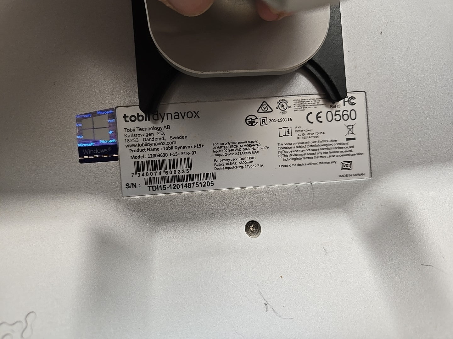 Preowned Tobii Dynavox i-15+ Eye Gaze Touchscreen Communicator 5 Speech Device B