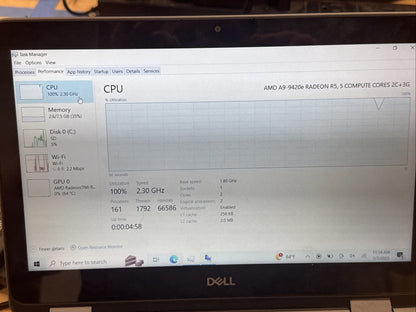 Dell Inspiron 11 3195,  2 in 1,  120GB 8GB AMD R5, BAD HINGE AND SCRATCHES ON IT