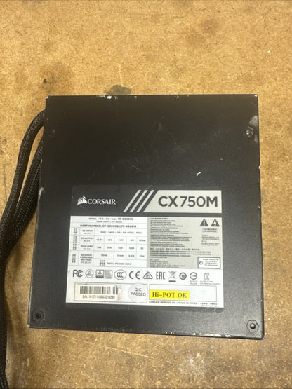 Corsair CX750M 750W ATX Semi-Modular Power Supply 75-002019 MISSING CABLES!!!!!!