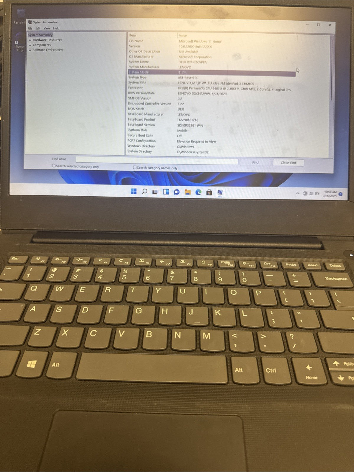 Lenovo IdeaPad 3 14IML05 14" BATTERY IS UNTESTED/SCRATCHES ON TOP AND BOTTOM!!!!