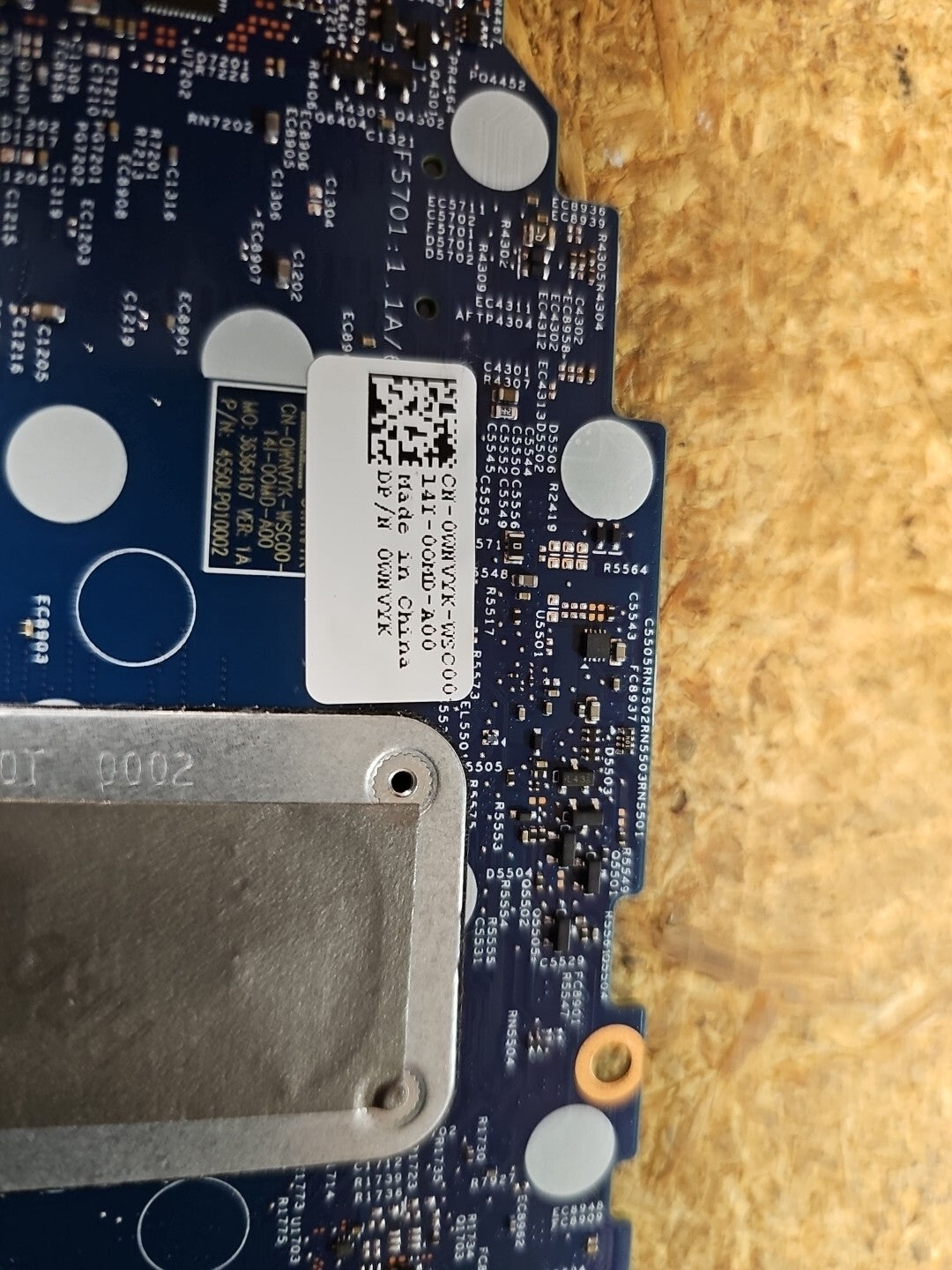  Dell Inspiron 5502  P102F002 Motherboard Intel Core i7-1165G7 CN0W3XW5WSC0