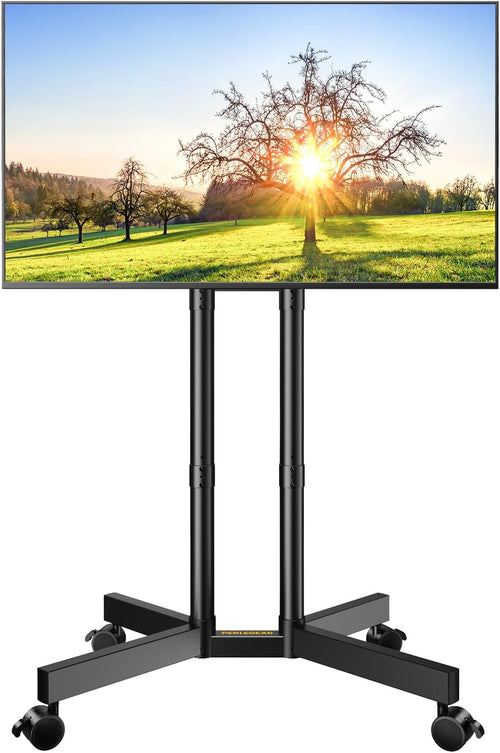 Rolling TV Stand, Mobile TV Stand with Wheels for 32-70 Inch Tvs,