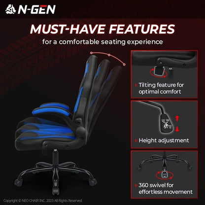 N-GEN Video Gaming Computer Chair Ergonomic Office Chair Desk Chair