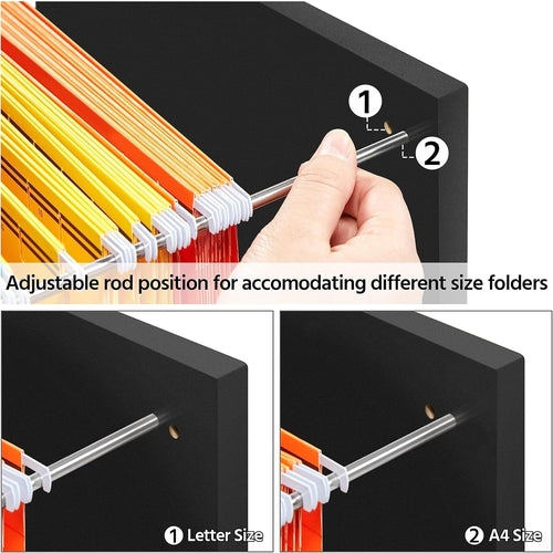 File Cabinet, under Desk Vertical Cabinet with 2 Drawers and Open