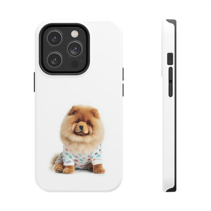 Fluffy Chow Chow Dog Touch Case for iPhone with Wireless Charging