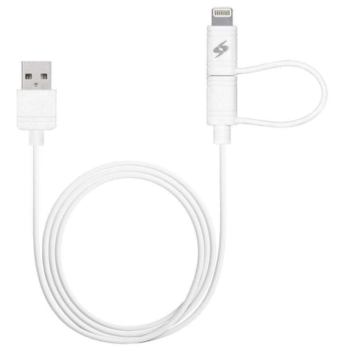 Amzer Apple MFi Certified 2-1 Sync & Charge Lightning cable with Micro USB