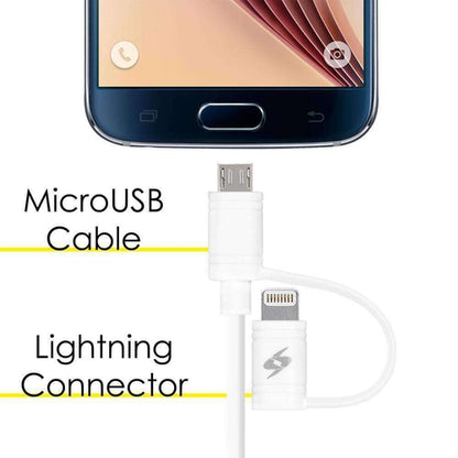 Amzer Apple MFi Certified 2-1 Sync & Charge Lightning cable with Micro USB