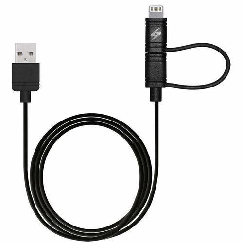 Amzer Apple MFi Certified 2-1 Sync & Charge Lightning cable with Micro USB