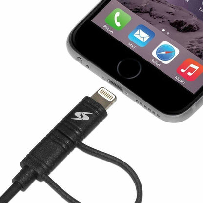 Amzer Apple MFi Certified 2-1 Sync & Charge Lightning cable with Micro USB