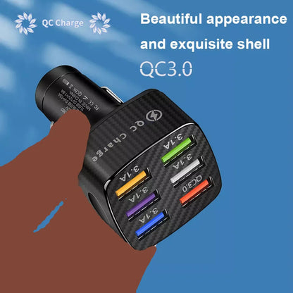 PBG 3 Port LED Voltage Wall Charger and 6 Port Car Charger Black/Black