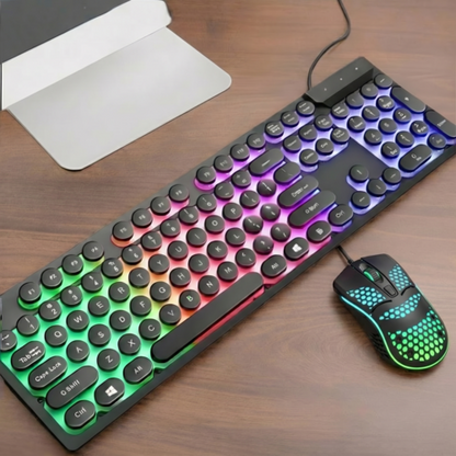 Ninja Dragons Z9i USB Wired Light Up Gaming Keyboard and Mouse Set