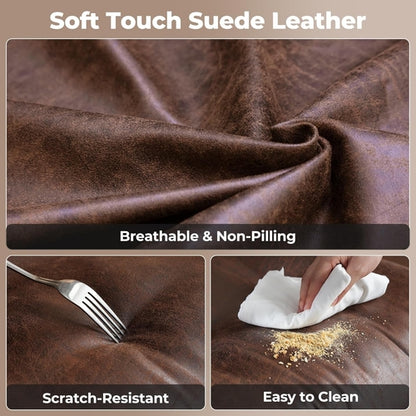 Ergonomic Home Office Chair, Mid-Century Modern Leather Chair, Mid