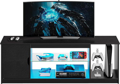 LED TV Stand for 55/60/65 Inch TV, Gaming Entertainment Center with