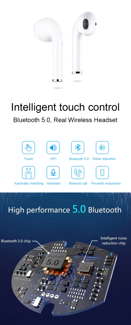 Wireless charging Bluetooth i10 TWS for Iphone12 Huawei Xiaomi Earphones