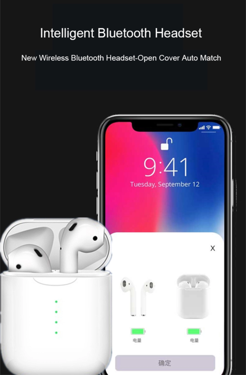 Wireless charging Bluetooth i10 TWS for Iphone12 Huawei Xiaomi Earphones