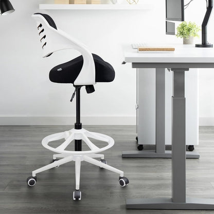 Ergonomic Drafting Chair,Standing Computer Desk Chair,Foot Ring,Lumbar