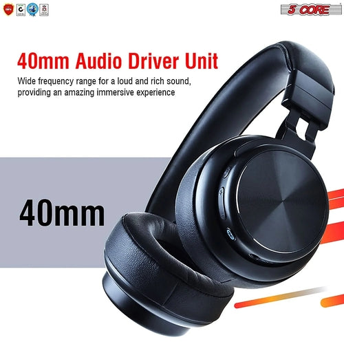 5Core Bluetooth Headphones Wireless Noise Cancelling Audifonos