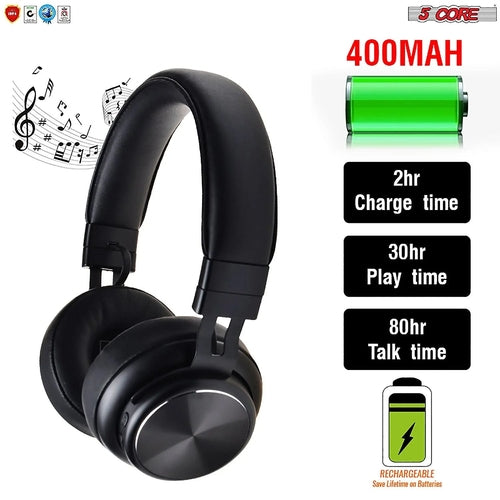 5Core Bluetooth Headphones Wireless Noise Cancelling Audifonos