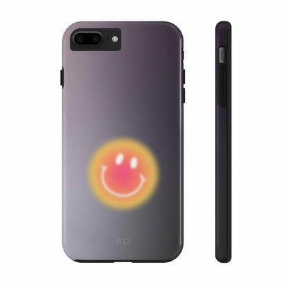 Smiley Face Tough Case for iPhone with Wireless Charging