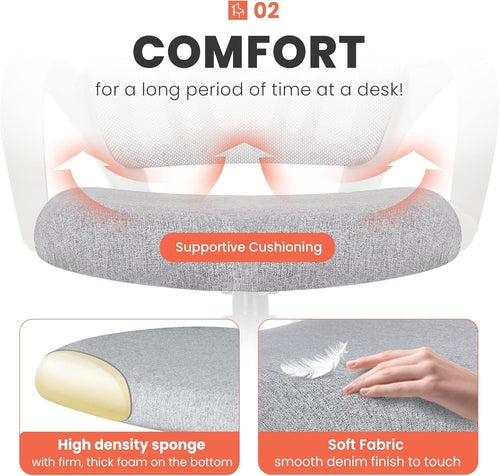 Office Chair Computer Desk Chair Gaming Ergonomic Mid Back Cushion