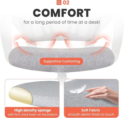 Office Chair Computer Desk Chair Gaming Ergonomic Mid Back Cushion